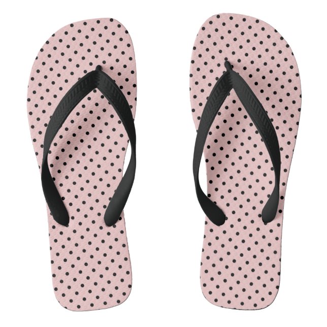 Tongs Pois rose noir (Semelle)