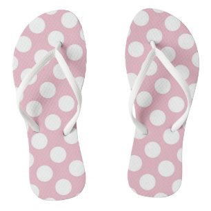Tongs Pois roses, Motif Pointe Polka, Points, Pointe
