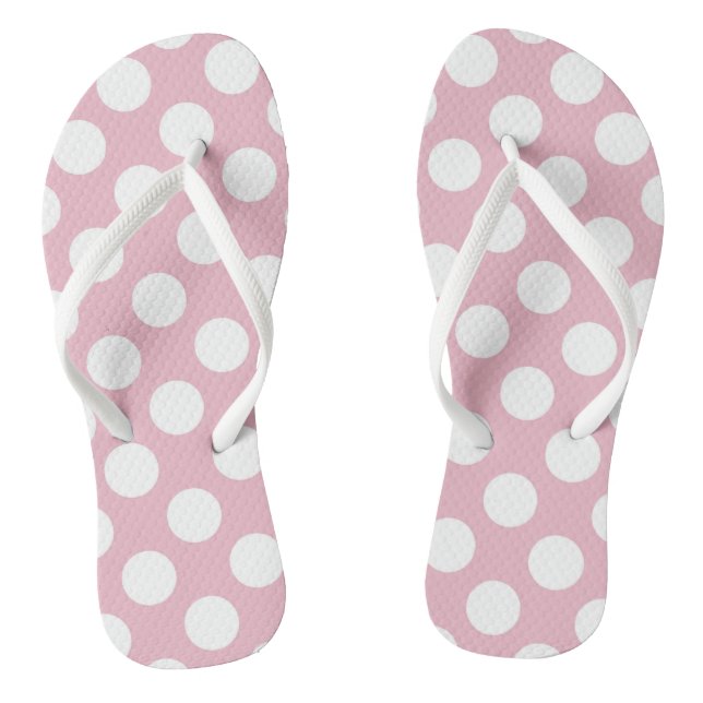 Tongs Pois roses, Motif Pointe Polka, Points, Pointe (Semelle)