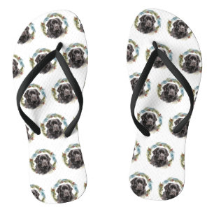 Tongs Pompe festive des germes de Noël de Terre-Neuve