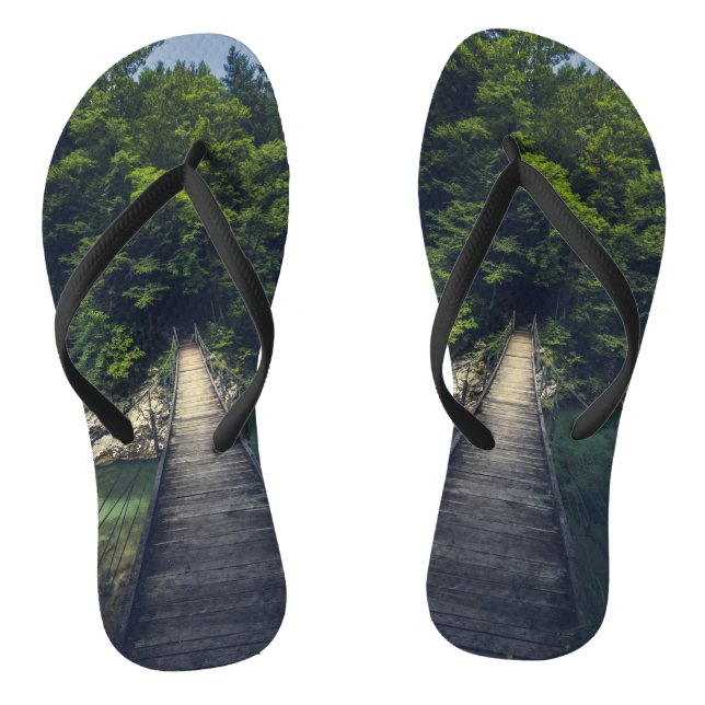 Tongs Pont suspendu simple rivière Idrijca, Slovénie (Semelle)