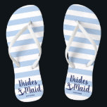 Tongs Porte-mère bleu marine marine marine avec ancre et<br><div class="desc">Élégante conception de la femme de chambre d'hôte nautique.</div>