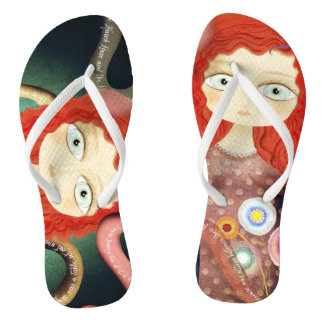 Tongs Poupée d'art aux grands yeux