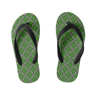 tongs pour enfants à carreaux écossais