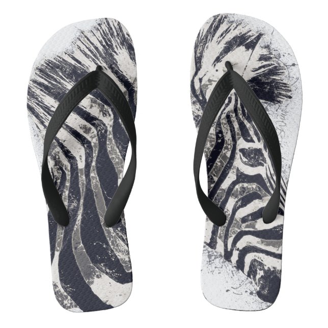 Tongs PUNKED - Zebra Flip Flops (Semelle)