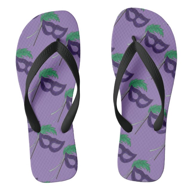 Tongs Purple Drama Club Théâtre Masquerade Masque Imprim (Semelle)