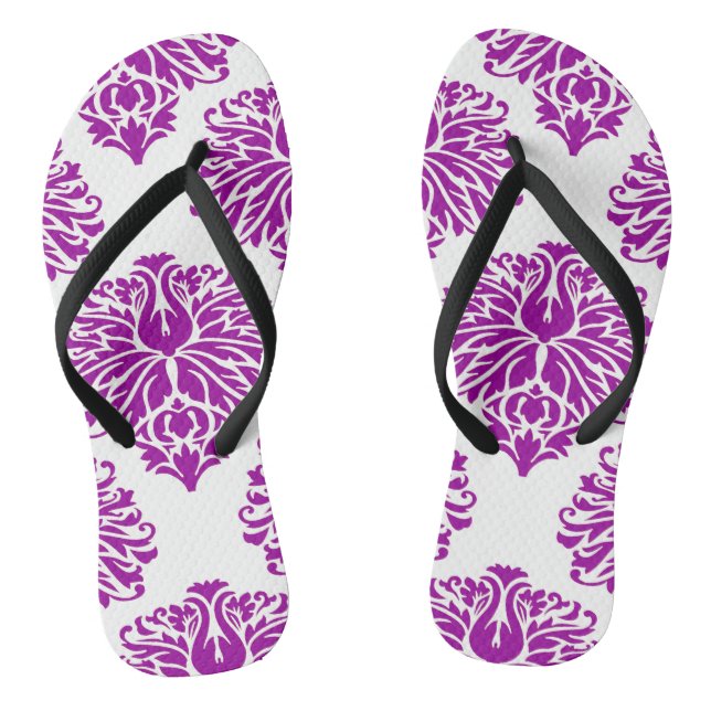 Tongs Purple Elegant Damask (Semelle)