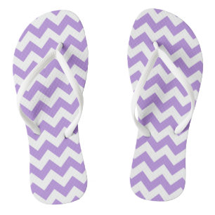 Tongs Purple Zigzag, Purple Chevron, Motif géométrique