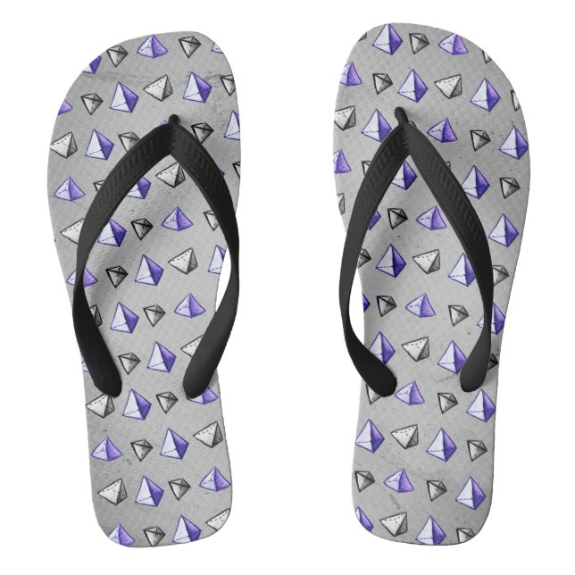 Tongs Pyramides Motif Géométrie Math Enseignant (Semelle)