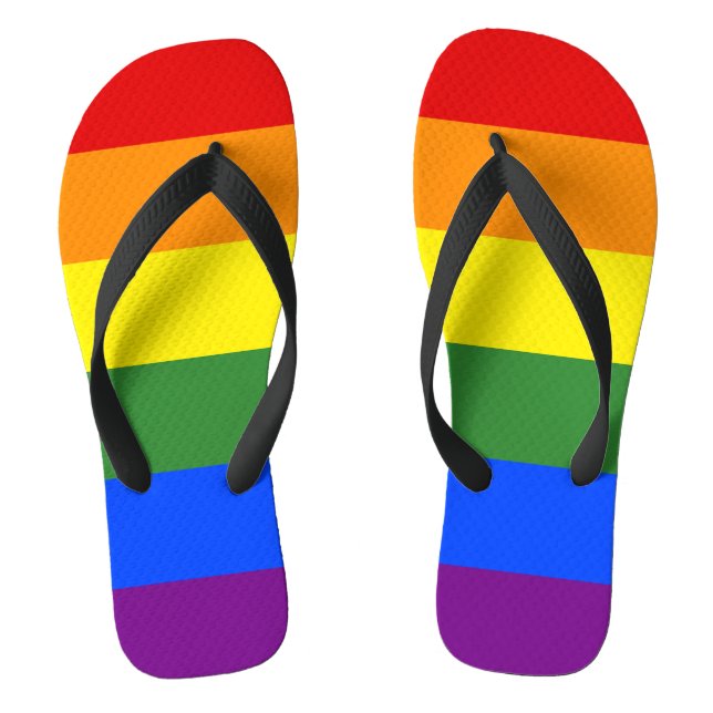 Tongs Rainbow Stripes LGBTQ Pride (Semelle)