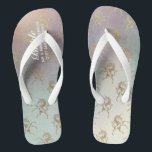 Tongs Rainbow Unicorn Mariage Flipflops BRIDE Gold<br><div class="desc">Ajoutez le rôle des membres de la fête nuptiale,  les couples mariés nom et date mariage à ces élégantes flipflops de mariage de plage d'été.</div>