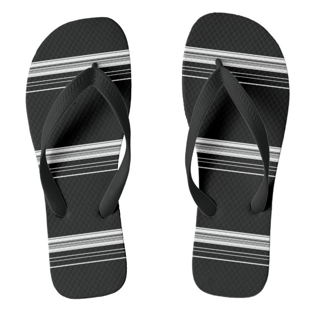 Tongs Rayé noir blanc chic  (Semelle)