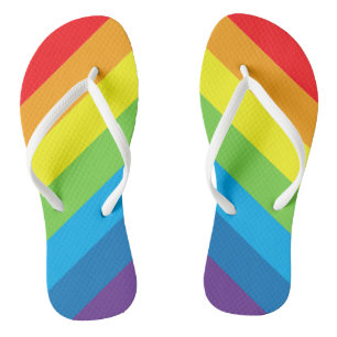 Tongs Rayures arc-en-ciel