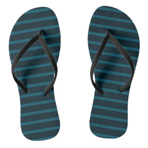 Tongs Rayures bleues et sarcelles