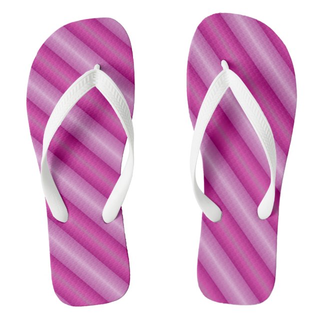 Tongs Rayures diagonales roses (Semelle)