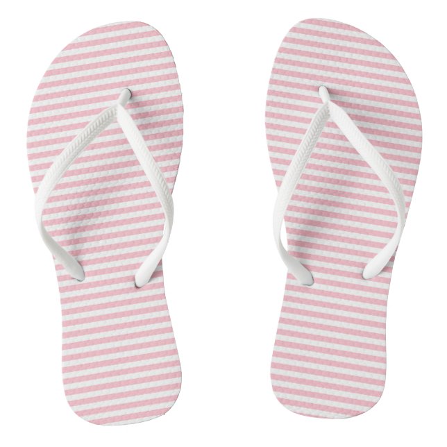 Tongs Rayures horizontales de petite taille rose et blan (Semelle)