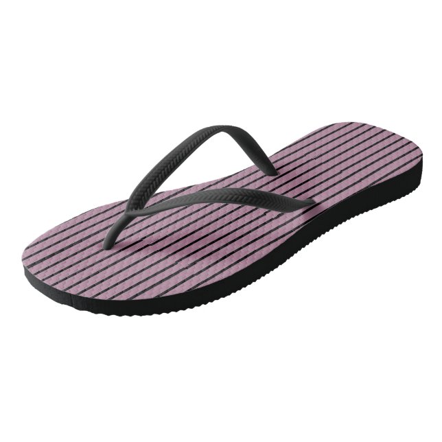 Tongs Rayures roses et violettes (Incliné)
