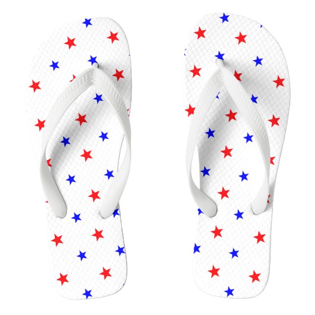 Tongs Red and Blue Stars - Starry Sky Motif (Semelle)