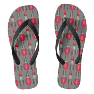 Tongs Red Lipstick ongle maquillage polonais Saint-Valen