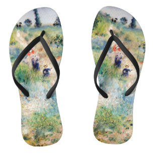 Tongs Renoir - Chemin montant dans les hautes herbes