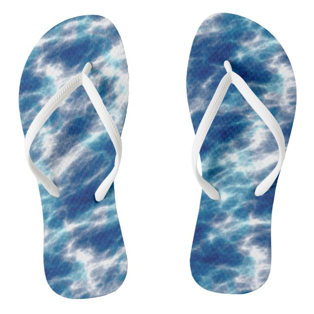 Tongs Résumé Bleu et Blanc (Semelle)