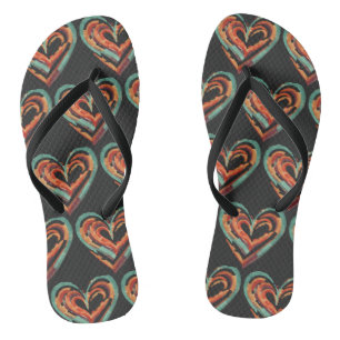 Tongs Rétro en forme de coeur
