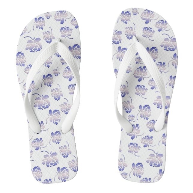 Tongs Rétro motif floral (Semelle)