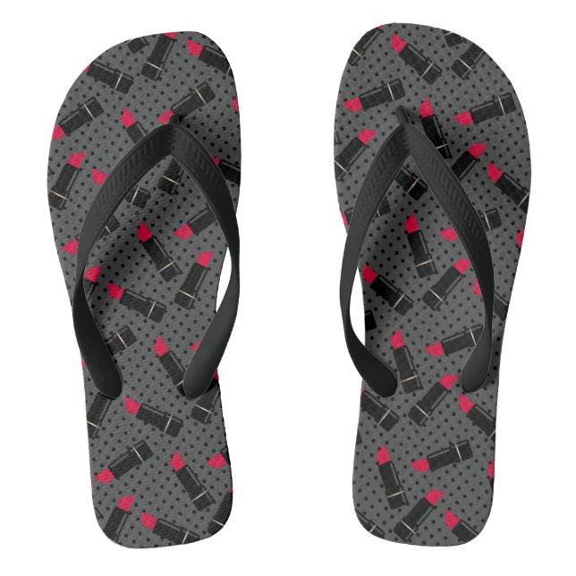 Tongs Rétro, rouge à lèvres (Semelle)