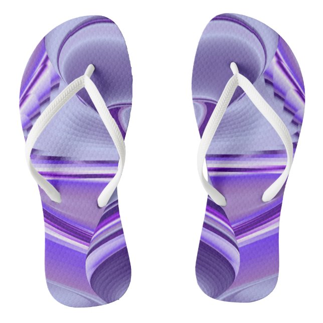 Tongs Rêves arc-en-ciel à fleurs violettes (Semelle)