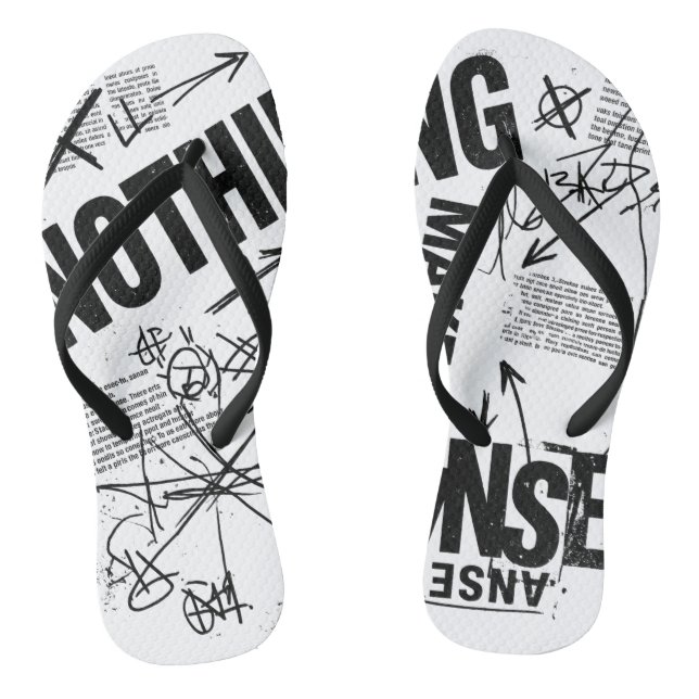Tongs RIEN N'A DE SENS | Statement Anti Design Brutalist (Semelle)