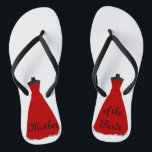 Tongs Robe mariage Thème Mère de la mariée Flip Flops<br><div class="desc">Cette robe Mariage Mère de la mariée conception de mode nuptiale a été créé pour le mariage moderne. Il affiche des accents design épurés et un style contemporain chic.</div>