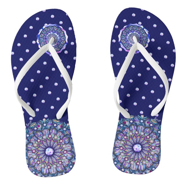 Tongs Rosace bleue (Semelle)