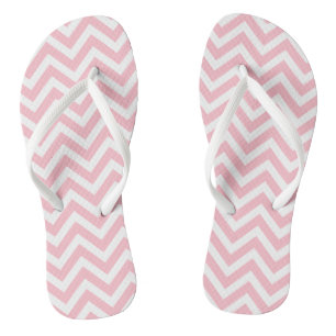 Tongs Rose et blanc Taille moyenne Chevron Stripes