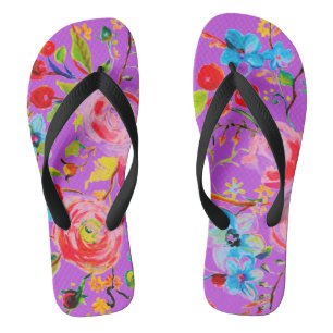 Tongs Rose et cerise pourpre