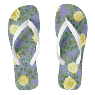 Tongs Rose jaune et Mariage de fenêtre violet