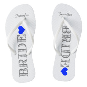 Tongs Royal Blue Heart Bride
