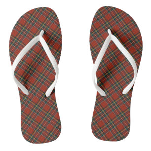 Tongs Royal Stewart Tartan Classic Red Scottish Plaid