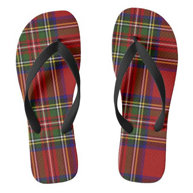Tongs Royal Stewart Tartan Plaid Scottish Motif (Semelle)