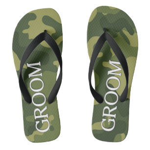 Tongs Salle avec Motif Camoflauge Vert