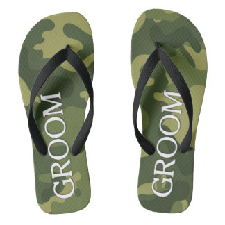Tongs Salle avec Motif Camoflauge Vert