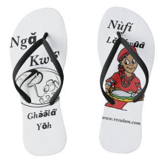 Tongs sandale, sandalette, chaussons en langue nufi