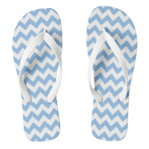 Tongs Sandales à chevrons bleu clair