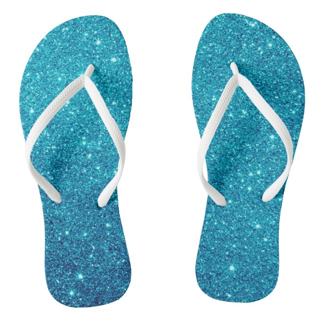 Tongs Sandales à paillettes bleues (Semelle)