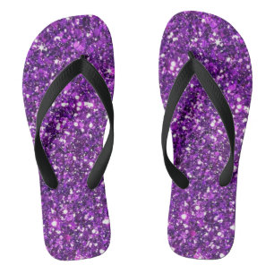 Tongs Sandales à paillettes, Sandales avec couleur viole