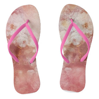 Tongs sandales à semelle compensée pour femmes florales