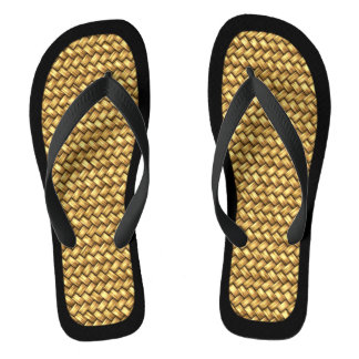 Tongs Sandales à semelle compensée tressées avec garnitu