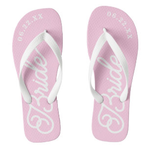 Tongs Sandales de mariage personnalisées pour la mariée 