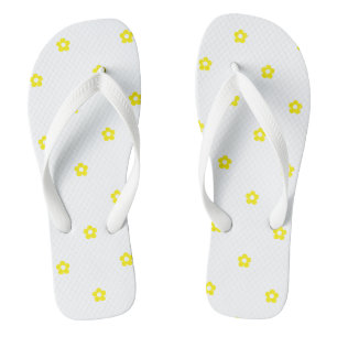 Tongs Sandales de plage jaunes à fleurs imprimées et bri