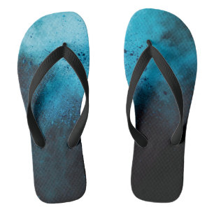 Tongs sandales élégantes bleues et noires pour hommes