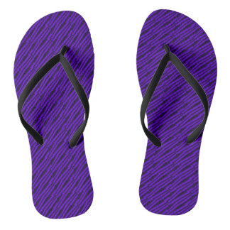 Tongs Sandales femme violettes et noires